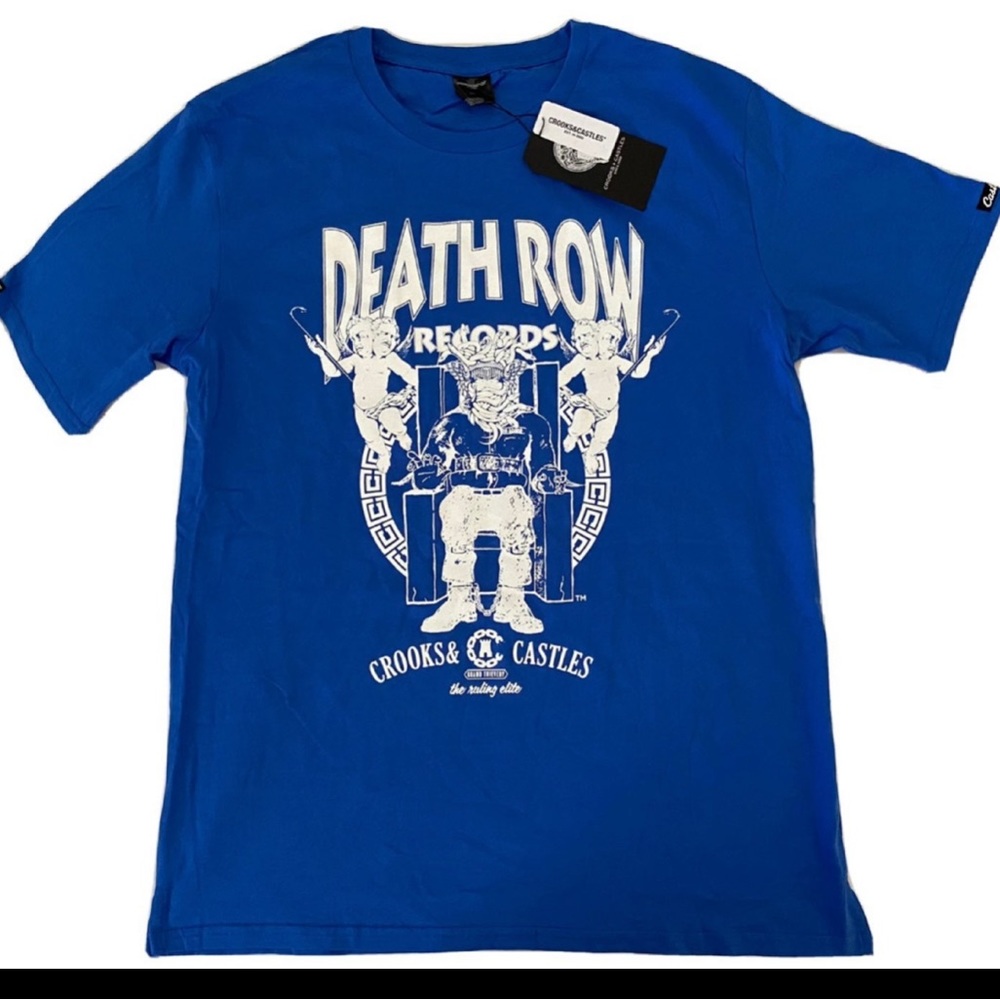 Crooks and Castles x Death Row Records “Core Logo” Tee, NWT, size S